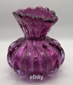 Vase en verre cerné Bullicante Barovier & Toso Murano Italie Grande Italie 1930-1950