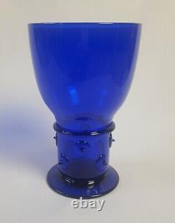 Vase en verre cobalt Bristol bleu des arts et métiers sécessionniste autrichien antique