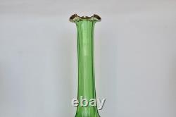 Vase en verre costolato à rayures Art Nouveau Murano N Martinuzzi Vittorio Zecchin