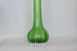 Vase en verre costolato à rayures Art Nouveau Murano N Martinuzzi Vittorio Zecchin