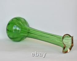 Vase en verre costolato à rayures Art Nouveau Murano N Martinuzzi Vittorio Zecchin