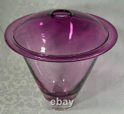 Vase en verre d'art Améthyste Jeune Constantin Grand Récipient