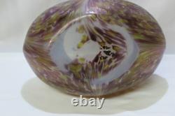 Vase en verre d'art Loetz ancien, verre irisé 7,5L x 5 x 5,75H