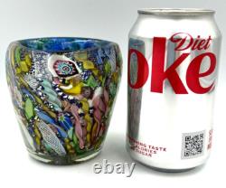 Vase en verre d'art Murano AVEM des années 1950 à éclats d'or Bizantino 'Tutti Frutti'