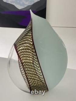 Vase en verre d’art Murano Perla de Giampaolo Seguso, édition limitée 93/99, soufflé à la main