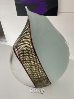 Vase en verre d’art Murano Perla de Giampaolo Seguso, édition limitée 93/99, soufflé à la main