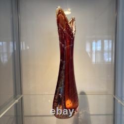 Vase en verre d'art Murano Sommerso, bel effet de bulle 'bullicante', 1960/70. Rare