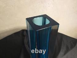 # Vase en verre d'art Murano Sommerso en forme libre bleue par Fabio Onesto