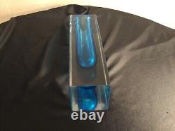 # Vase en verre d'art Murano Sommerso en forme libre bleue par Fabio Onesto