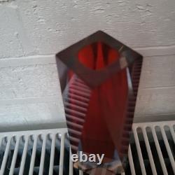 Vase en verre d'art Murano Sommerso vintage des années 1970 de style mid-century modern