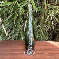 Vase en verre d’art Murano vintage Sommerso Latticino, milieu du siècle, en forme de goutte d’eau, queue de poisson