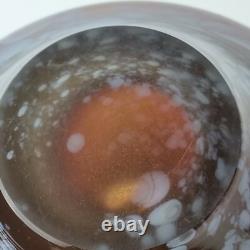 Vase en verre d'art Murano vintage marbré bordeaux de 14 cm de hauteur