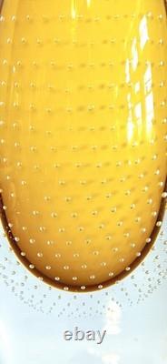 Vase en verre d’art Princ signé Pavel Havelka, 10 pouces de haut, 10 livres