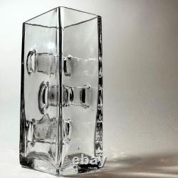 Vase en verre d'art RARE MCM Claus Josef Riedel, contemporain, brutalisme, Autriche