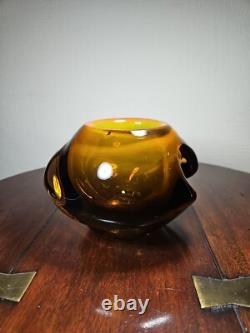 Vase en verre d’art Vintage Tarbeklaas Eino Mäelt série Rock des années 1970