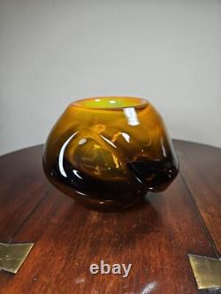 Vase en verre d’art Vintage Tarbeklaas Eino Mäelt série Rock des années 1970