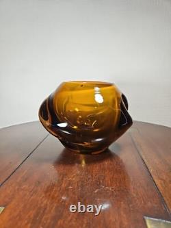 Vase en verre d’art Vintage Tarbeklaas Eino Mäelt série Rock des années 1970