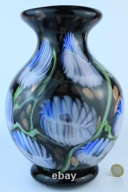 Vase en verre d'art aventurine cuivrée Murano XL