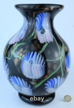 Vase en verre d'art aventurine cuivrée Murano XL