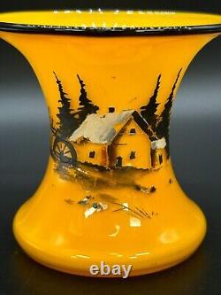 Vase en verre d'art de ferme vintage