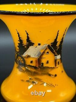 Vase en verre d'art de ferme vintage