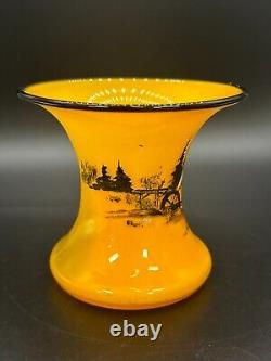 Vase en verre d'art de ferme vintage