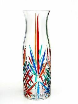 Vase en verre d'art de studio Murano signé/boîte/certificat luxueux de 27cm