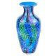 Vase En Verre D'art De Style Murano Badash Firestorm De 10 Pouces De Hauteur, Soufflé à La Bouche Et Décoratif