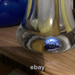 Vase en verre d'art en cristal de plomb 24% GUS KHRUSTALNY RUSSIE Pbo rare vintage Gusevsky