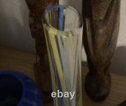 Vase en verre d'art en cristal de plomb 24% GUS KHRUSTALNY RUSSIE Pbo rare vintage Gusevsky
