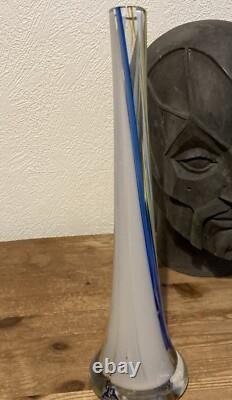 Vase en verre d'art en cristal de plomb 24% GUS KHRUSTALNY RUSSIE Pbo rare vintage Gusevsky