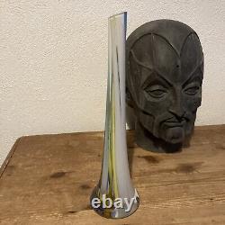 Vase en verre d'art en cristal de plomb 24% GUS KHRUSTALNY RUSSIE Pbo rare vintage Gusevsky