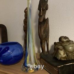 Vase en verre d'art en cristal de plomb 24% GUS KHRUSTALNY RUSSIE Pbo rare vintage Gusevsky