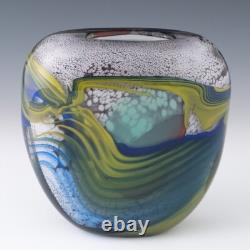 Vase en verre d'art français par Pierre Marion 1991