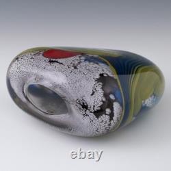 Vase en verre d'art français par Pierre Marion 1991
