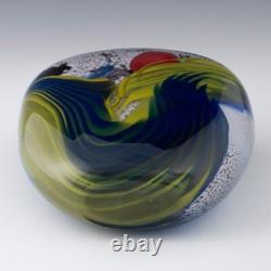 Vase en verre d'art français par Pierre Marion 1991