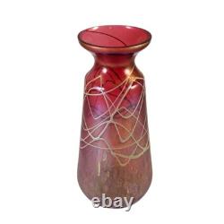 Vase en verre d'art irisé austro-bohémien Art Nouveau antique Schliersee