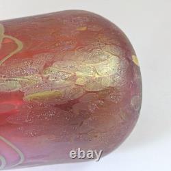 Vase en verre d'art irisé austro-bohémien Art Nouveau antique Schliersee