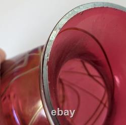 Vase en verre d'art irisé austro-bohémien Art Nouveau antique Schliersee