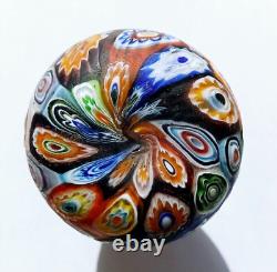 Vase en verre d'art miniature Millefiori de Murano ancien