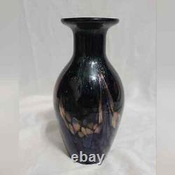 Vase en verre d'art pailleté de style Murano