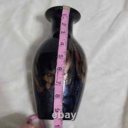 Vase en verre d'art pailleté de style Murano