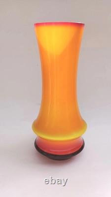 Vase en verre d'art polonais Zbigniew Horbowy des années 1970, design moderne du milieu du siècle Sudety Barbara