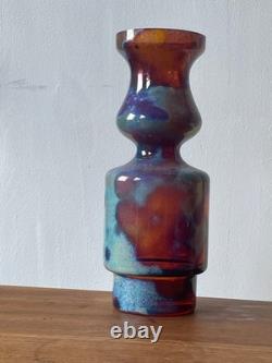 Vase en verre d’art polonais des années 1970