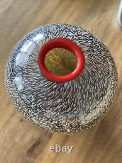 Vase en verre d'art rare Kosta Boda 59431 signé par l'artiste Bertil Vallien