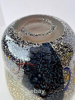 Vase en verre d'art rare Kosta Boda 59431 signé par l'artiste Bertil Vallien