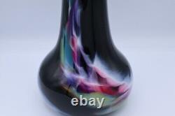 Vase en verre d'art signé
