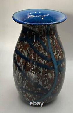 Vase en verre d'art signé Cohn 79