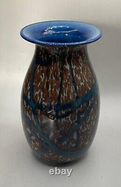 Vase en verre d'art signé Cohn 79