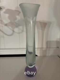 Vase en verre d'art signé Salvatore Polizzi